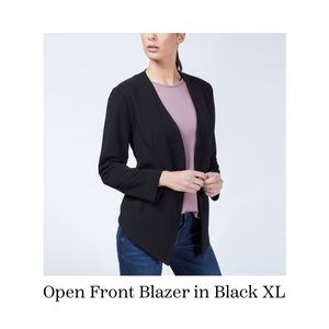 Black Open front blazer XL